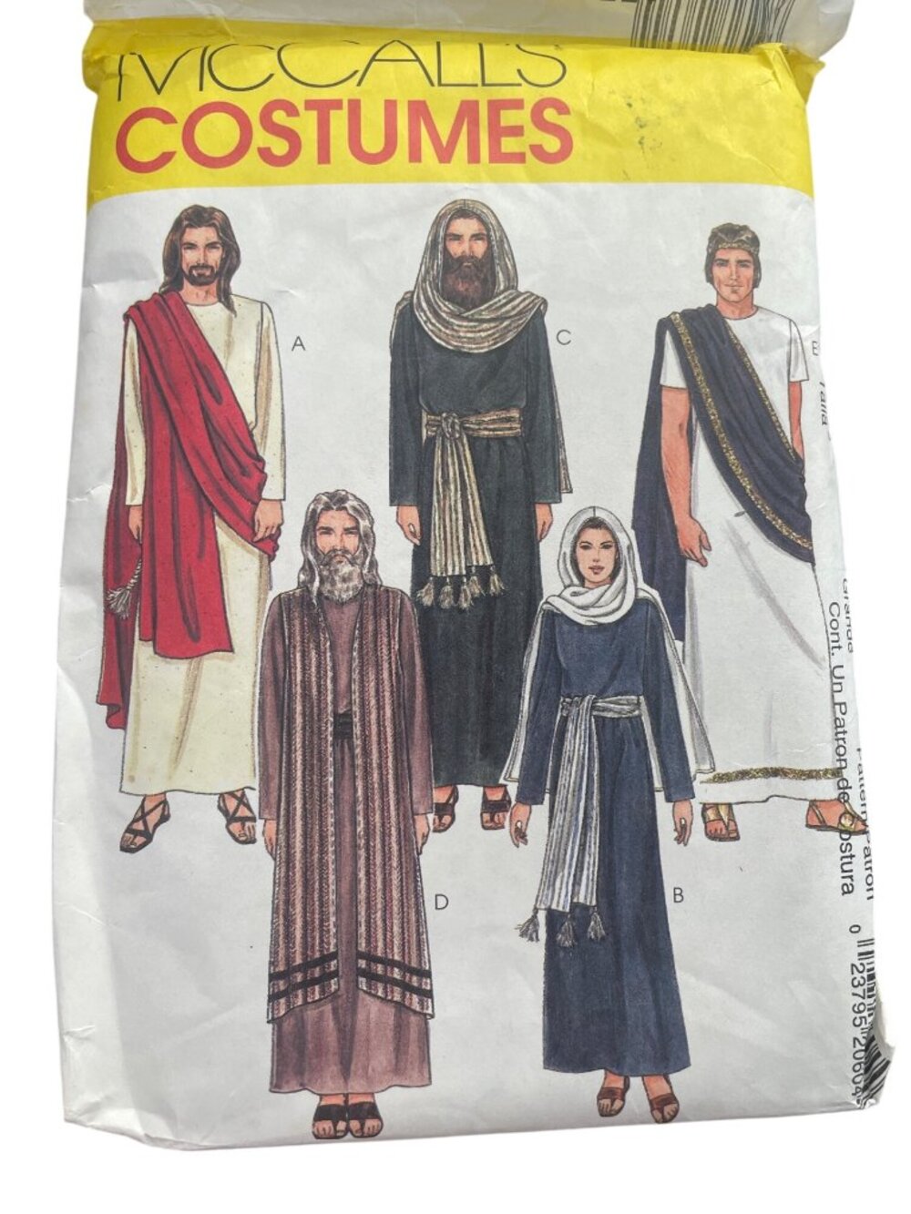 Vintage 90s McCalls 2060 Adult Costumes Sewing Pattern Large Passion Play CUT